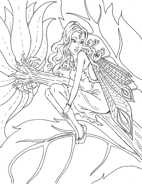fairies and dragons coloring pages - photo #22