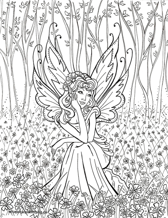 fairies coloring pages free - photo #48