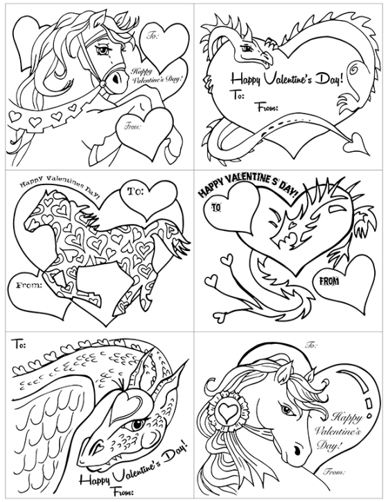 valentines day cards coloring pages - photo #30